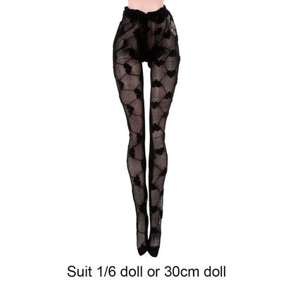 30cm Doll Silk Stockings – Mini Fishnet Tights for 1/6 Dolls, Elastic Leggings & Sock Accessory, Doll Girl Gift