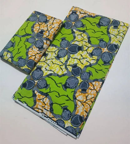 African Real Wax Print Fabric 100% Cotton - Ghana Style Ankara Pagne Nigeria Wax Tissu Soft Printed Fabric