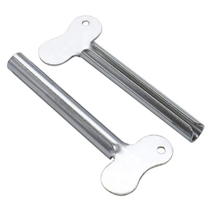 Stainless Steel Tube Squeezer - Metal Toothpaste, Hair Dye & Cosmetic Tube Press Tool for Bathroom Use