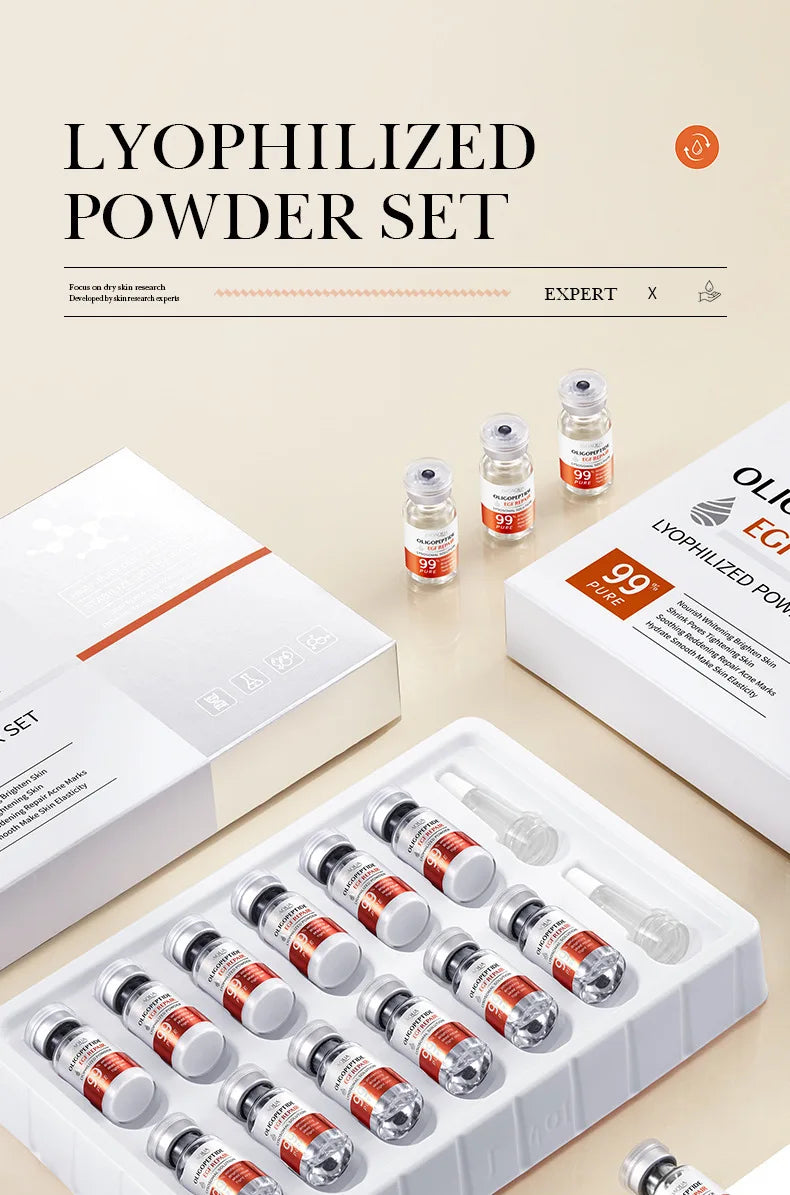 Facial Microneedling Serum Set – Yeast Freeze-Dried Peptides for Pore Shrinkage, Moisturizing, Brightening & Anti-Aging