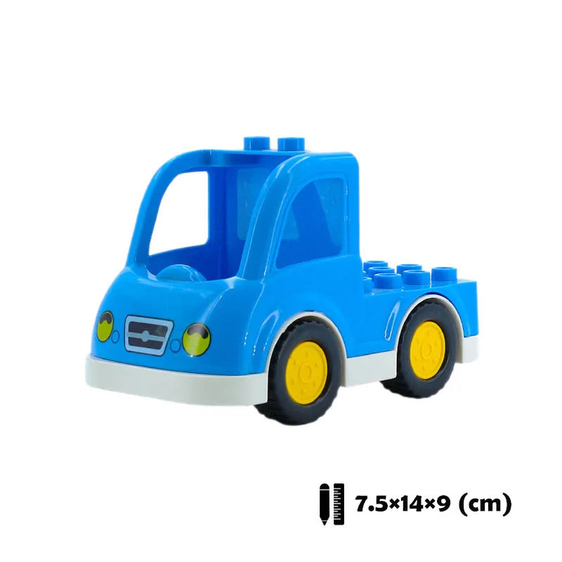 New Large Building Blocks Toys – Cartoon Princess Carriage, Car & Airplane Vehicle Models, Big Bricks Gift for Kids