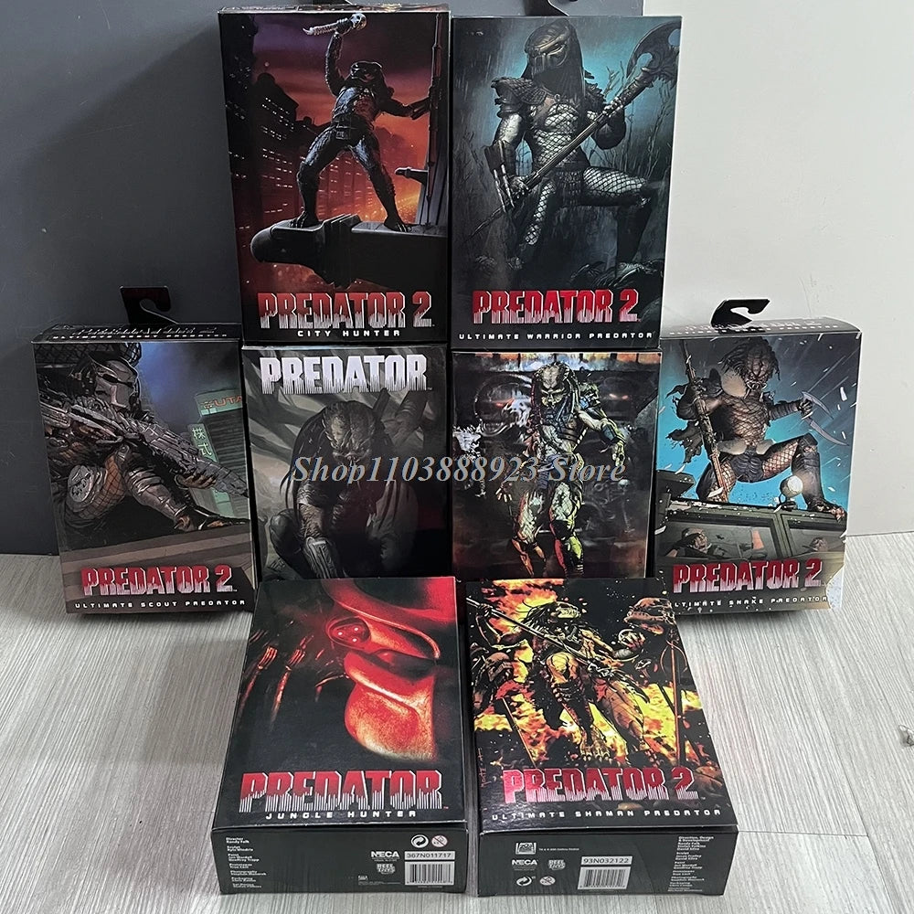 NECA Predator Figure — Ultimate Shaman Elder Armored Jungle Hunter with Snake Vision, Alien Model Toy Gift