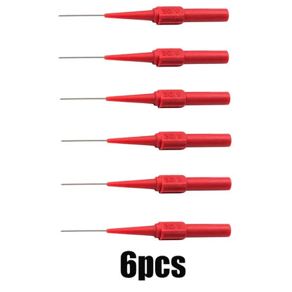 10Pcs 30V Multimeter Test Lead Kit - Automotive Diagnostic Probe Extension with 0.7MM Piercing Needle Tips