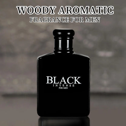 BLACK CHARM Eau de Parfum for Men – 3.4oz/100ml Woody Aromatic Fragrance, Fruit & Floral Notes