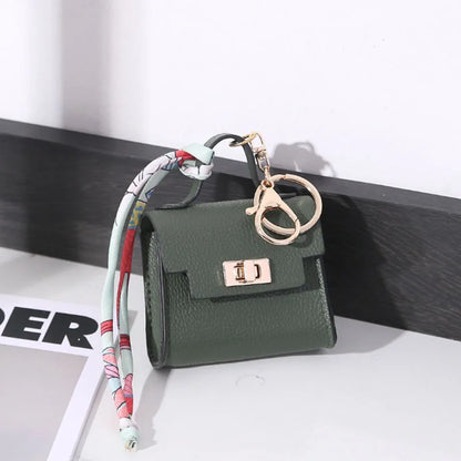 Luxury Mini Headphone Bag - Leather Pendant Case for AirPods, Galaxy Buds & Earbuds