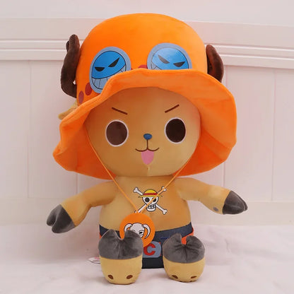 One-Piece Anime Plush — Monkey D. Luffy & Tony Chopper Stuffed Doll, 35–70cm, Sleeping Pillow Toy Gift