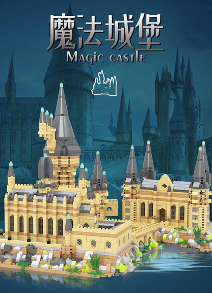 Magic Castle Building Blocks Set — DIY Wizardry School Model with Micro Bricks for Kids & Adults, Creative Assembly Toy Gift