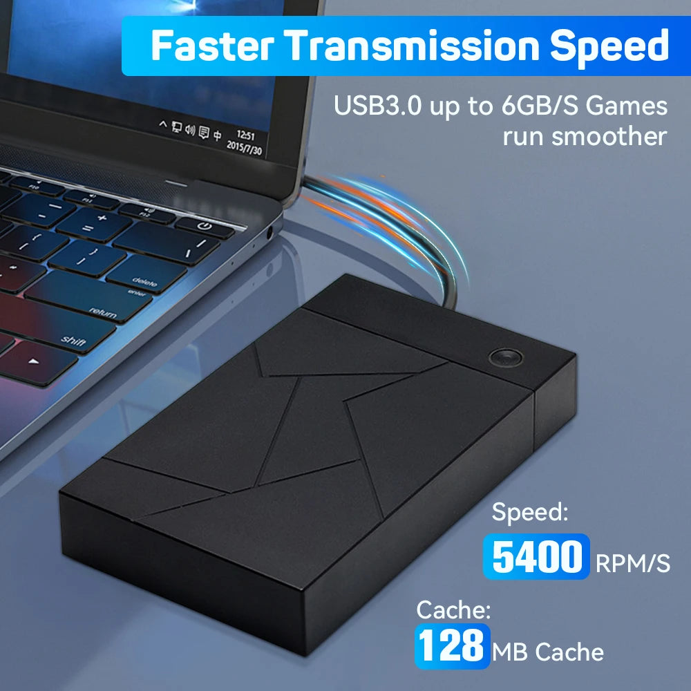 3TB Portable Gaming HDD – 17,300+ AAA/3D/Retro Games for PS4/PS3/PS2/Switch/Wii with LaunchBox/Retrobat/Playnite