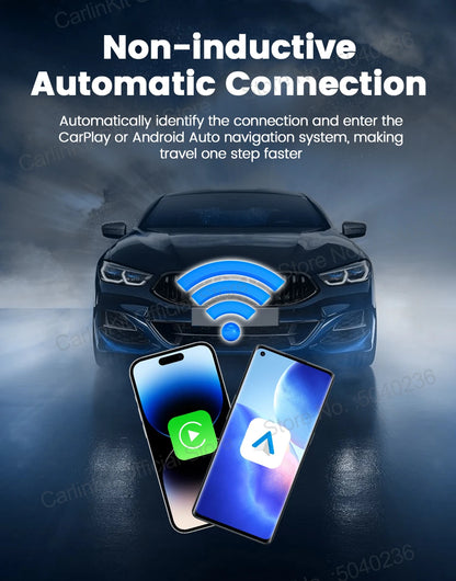 CarlinKit 5.0 Mini Wireless CarPlay & Android Auto Adapter – Plug & Play WiFi Bluetooth for OEM Cars