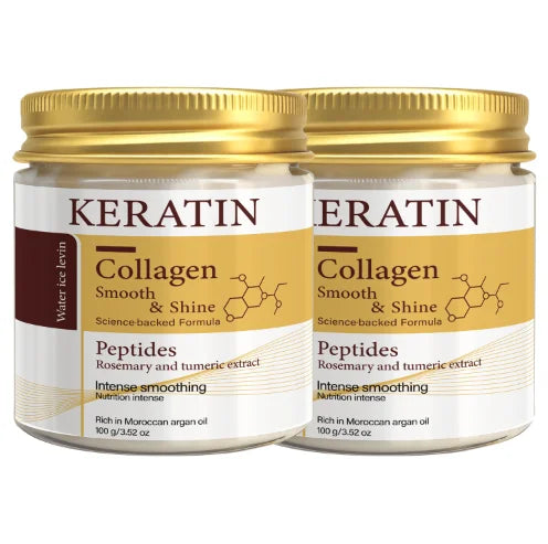 Keratin Collagen Hair Mask - Peptide & Rosemary Deep Conditioning Treatment for Smoothing, Shine & Hair Repair