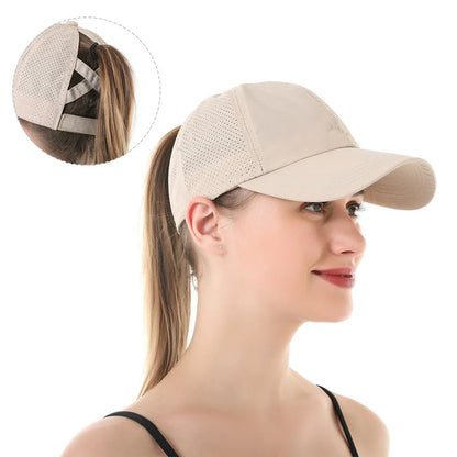 Stay Cool and Stylish: Women's Quick-Drying Breathable Baseball Cap - Outdoor Sun Hat with Light-Emitting Plate, Perfect for Sun Protection and Casual Summer Style