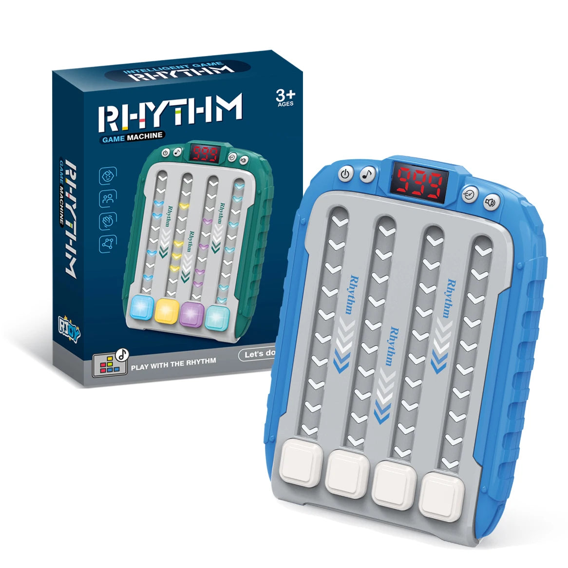 Electronic Music Reflex Game Console - Stress-Relief Puzzle Toy for Kids with Music Challenges, Brain Training, and Reaction Exercises