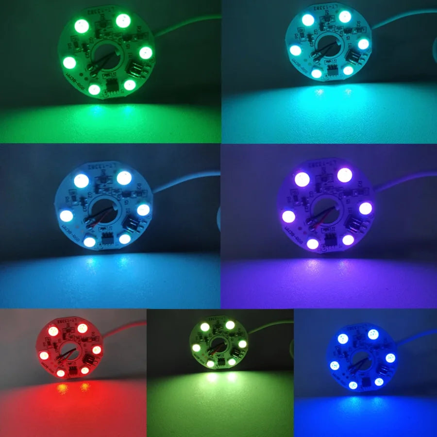 5V USB RGB LED Light Board - Dimmable Touch Control Gradient Light with Remote for DIY Model Displays