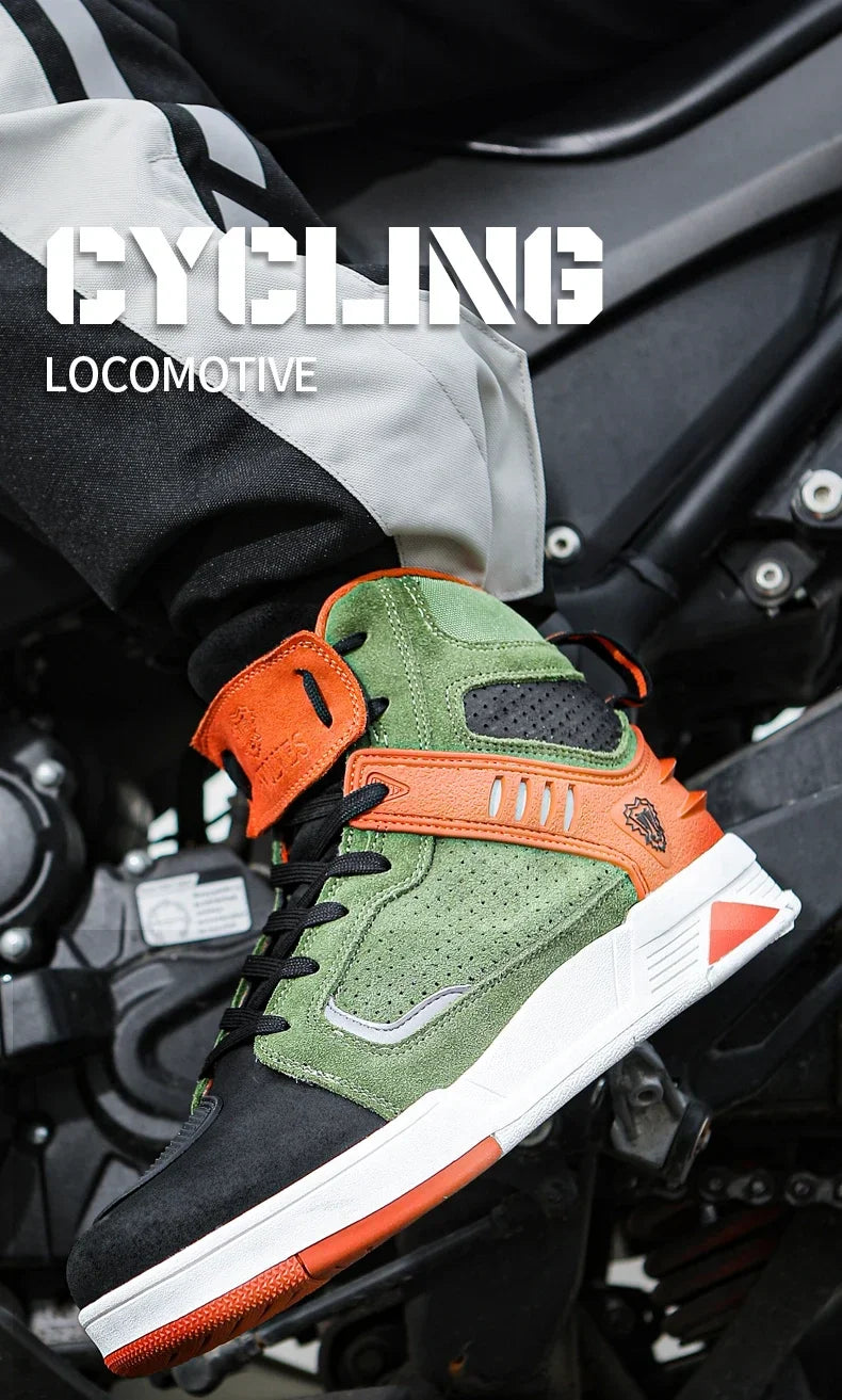 2024 Motorcycle Boots for Men & Women - Breathable Motorbike Riding Shoes, Biker Boots, Motorboats Motorcycle Shoes Bota