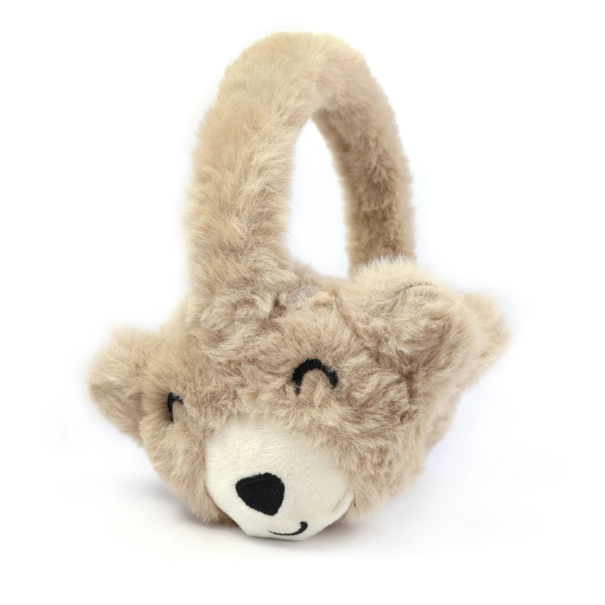 Kids Bear Fuzzy Earmuffs - Cozy Warm Winter Ear Warmers for Girls & Boys