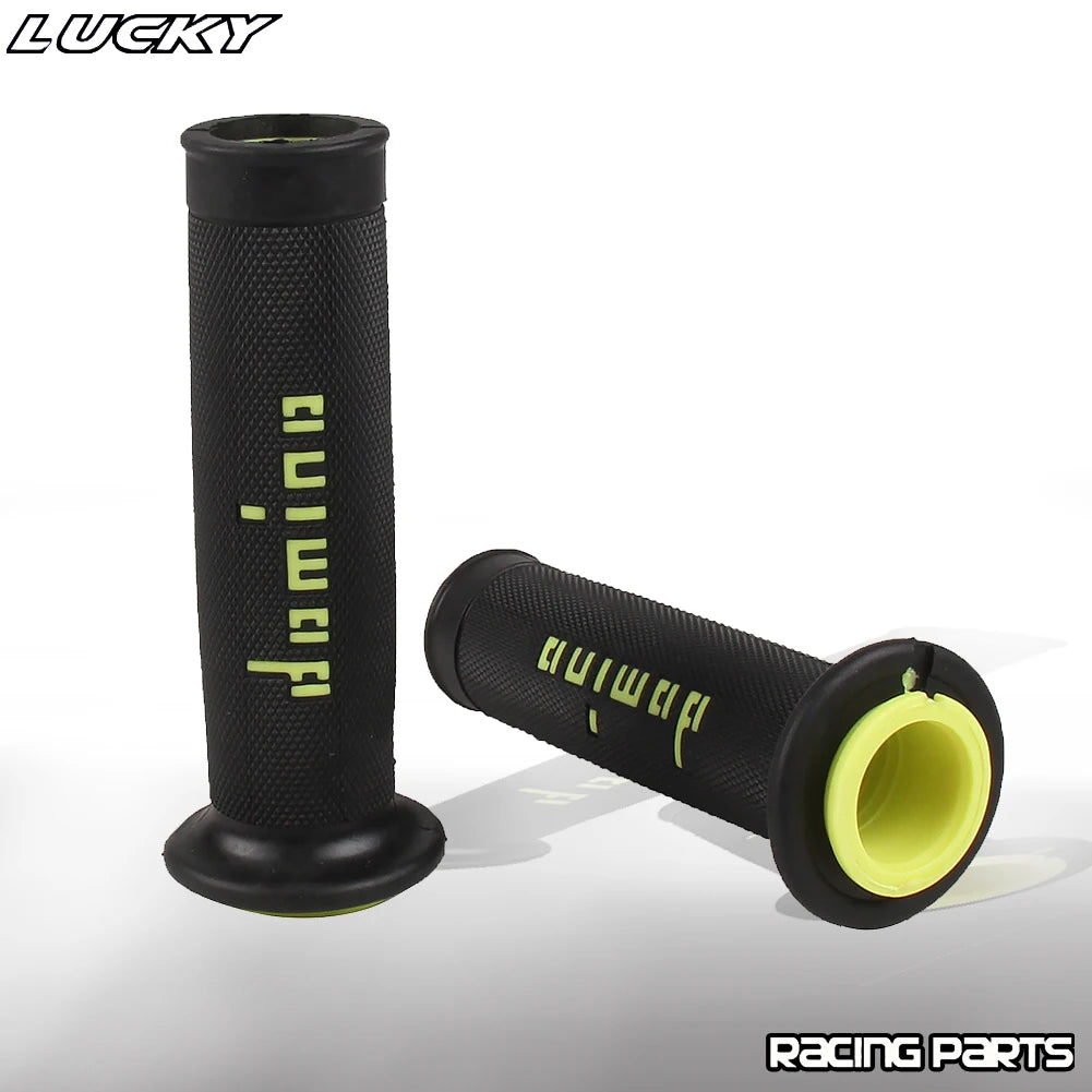 7/8" (22/24mm) Gel Rubber Domino Motorcycle Handlebar Grips — Universal for KTM Yamaha Pit Bike Motocross (9 Colors)
