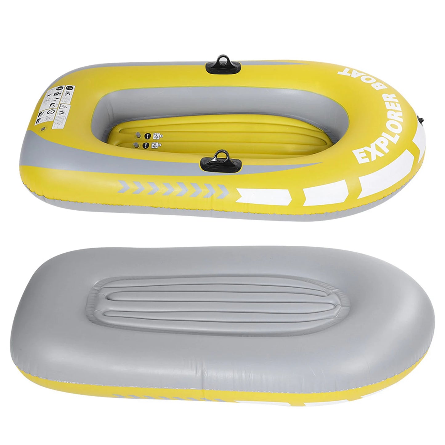 Heavy Duty Inflatable Canoe – Thickened 2-Person Rowing Kayak, Wear-Resistant Inflatable Boat