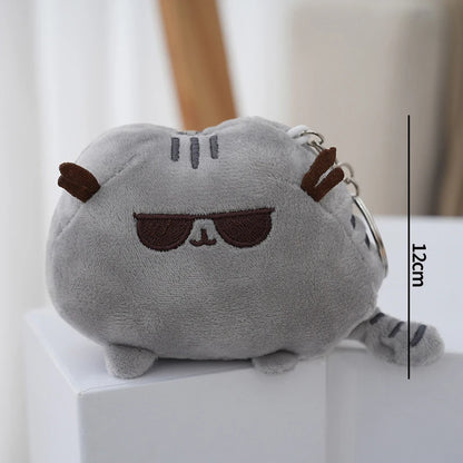 Pusheen Cat Bag Charm - Cute Kawaii Kitten Backpack Pendant, Couple Keychain Accessory, Birthday and Christmas Gift