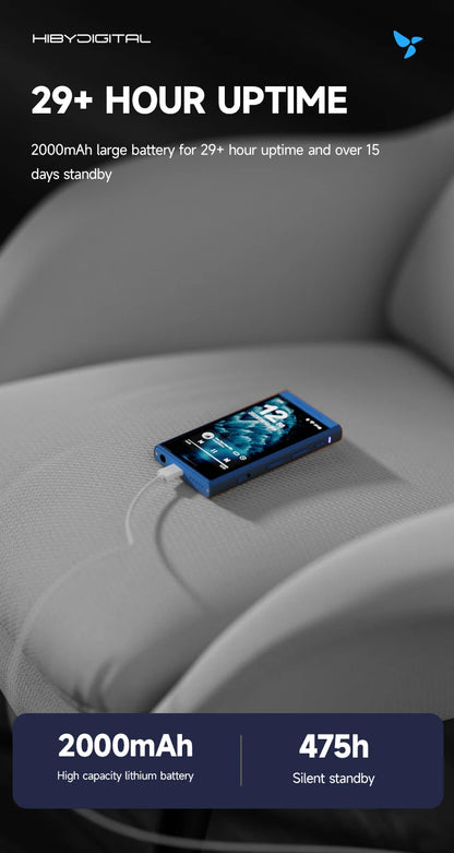 HiBy Digital M300 Android 13 Music Player - MP3, HiFi Audio, Bluetooth, WiFi, USB DAC, DSD, FM Radio, Dual Mic, Built-in Speaker, 29hr Battery