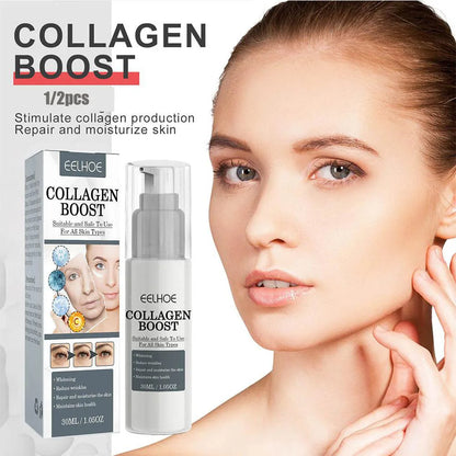 1-2pcs Collagen Boost Firming Face Essence Cream 30ml — Fade Fine Lines, Brighten & Lighten Skin, Moisturizing Serum for Women