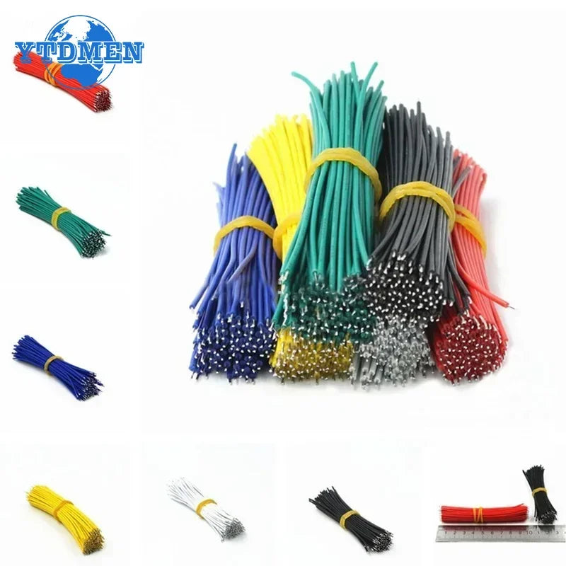 100/120PCS Tin-Plated Jumper Wires - 24AWG/26AWG 6-Color Breadboard PCB Wire DIY Electronics Kit