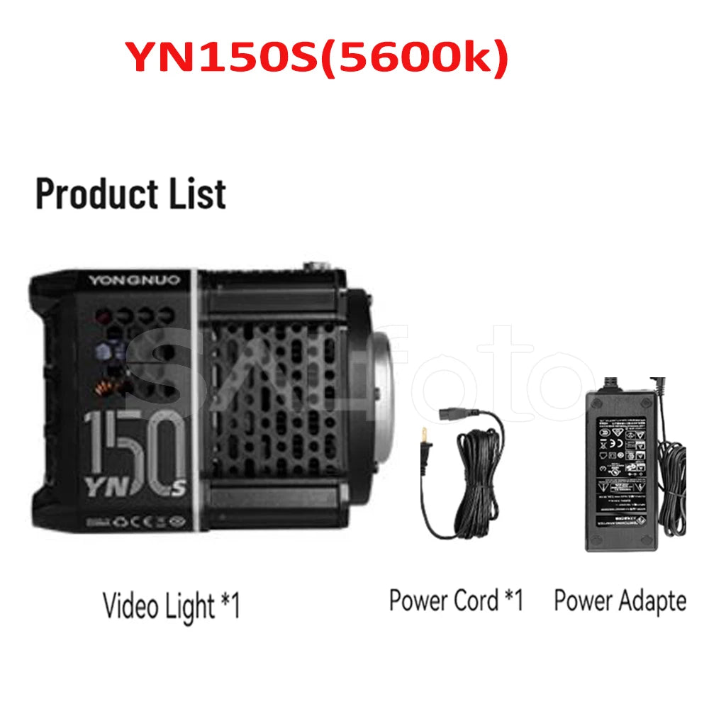 Yongnuo YN150 150W Portable LED Video Light - 2700–6500K COB Handheld Photography Fill Light for YN150Li/YN150S