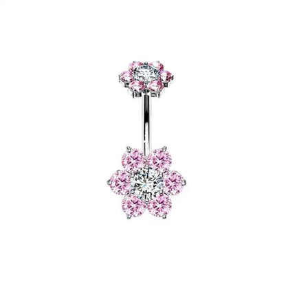 Stainless Steel CZ Belly Button Piercing – Heart & Butterfly Navel Barbell Jewelry for Women Sexy Navel Ring