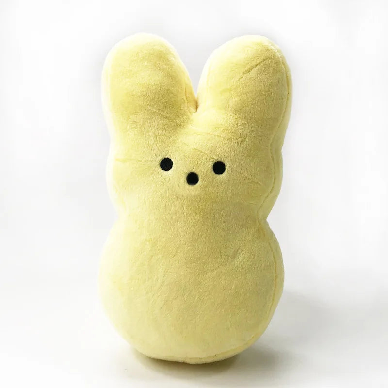 15cm Peep Bunny Plush Toy – Soft Stuffed Rabbit Doll with Star Carrot for Easter & Room Decor Gift