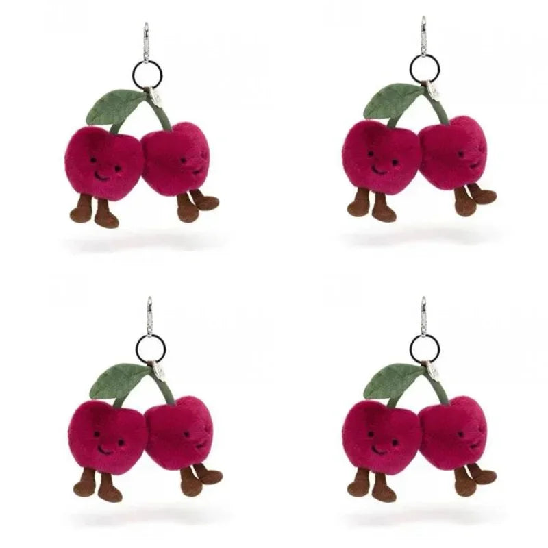 New Jelly Cherry Key Chain – Cute Bag Pendant & Doll Accessory for Girls and Women Holiday Gifts