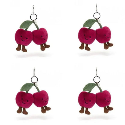 New Jelly Cherry Key Chain – Cute Bag Pendant & Doll Accessory for Girls and Women Holiday Gifts