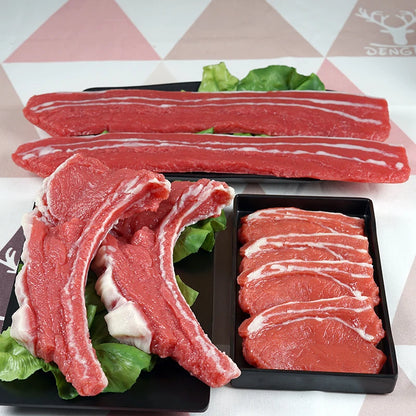 Realistic Faux Meat Models - 5-Piece Beef, Pork & Lamb Steak Display Set for Restaurant Decor