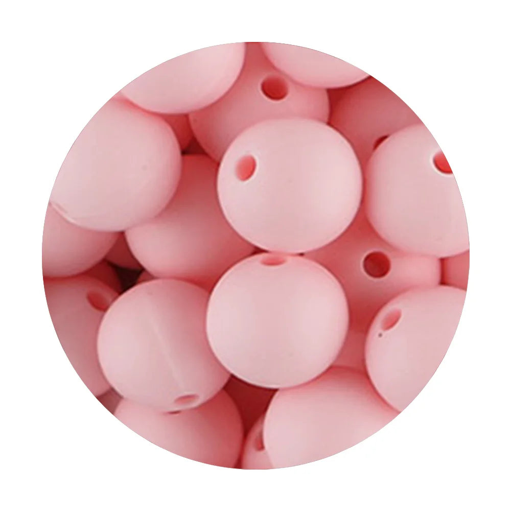 50Pcs Silicone Spacer Beads - 9/12/15mm Round Loose Beads for DIY Necklace Bracelet Jewelry Making