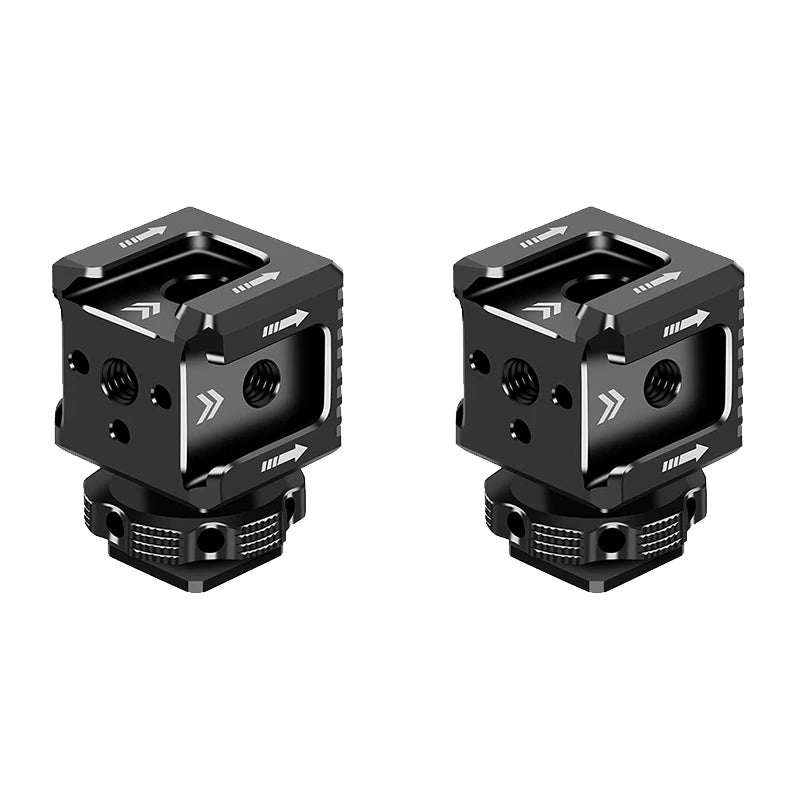 Cold Shoe Mount Adapter - 1/4" Thread Monitor, Microphone & Fill Light Bracket for DSLR Cameras & Camcorders