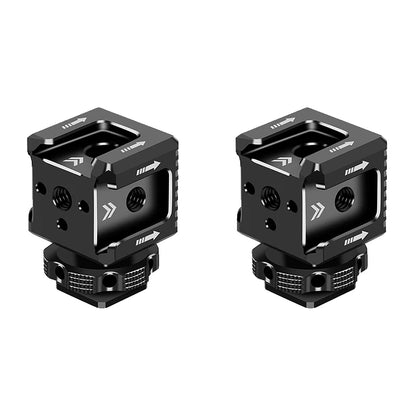 Cold Shoe Mount Adapter - 1/4" Thread Monitor, Microphone & Fill Light Bracket for DSLR Cameras & Camcorders