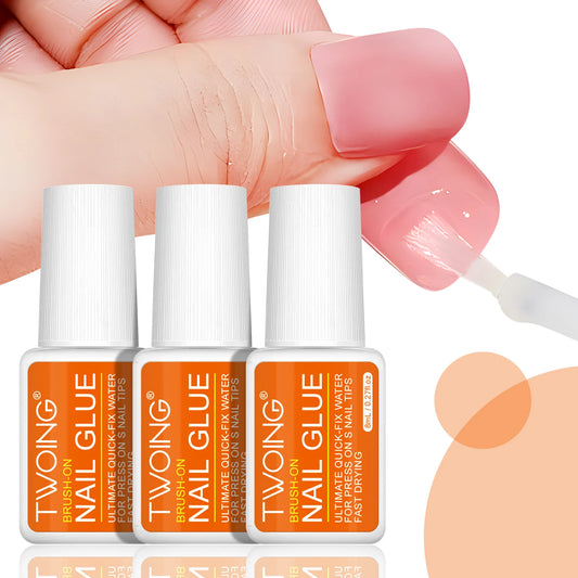 Twoing Waterproof Nail Adhesive — Long-Lasting, Fast-Drying, Formaldehyde-Free Glue for Acrylic & Fake Nails