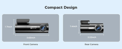 AZDOME M300S Dash Cam – 4K+1080P Dual Car Camera, Built-in 5.8GHz WiFi, GPS, 24H Parking Mode, Night Vision Black Box