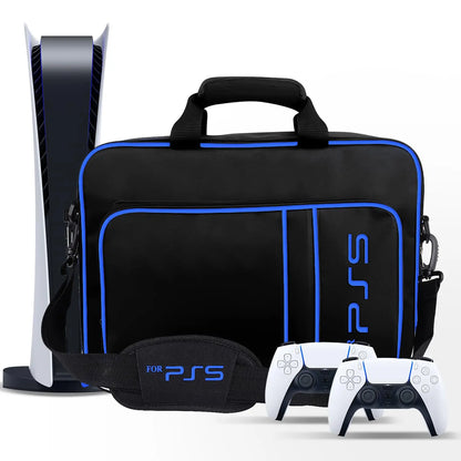 PS5 Travel Case - Protective Carry Bag for PS5 Disc/Digital Console, Controllers, Game Cards & Headset
