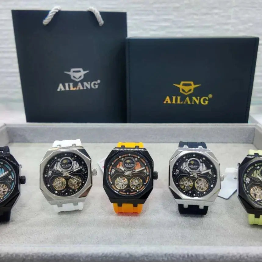 AILANG Double Tourbillon Mechanical Watch - Automatic Waterproof Luxury Timepiece 8839