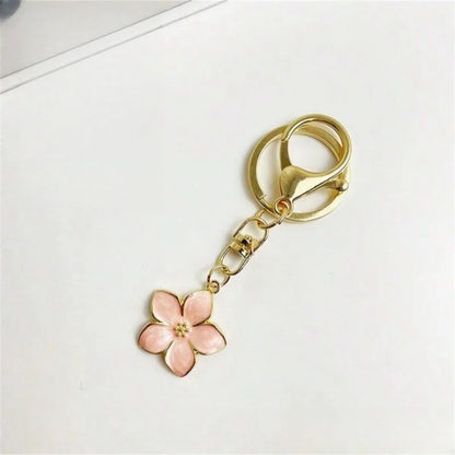 White Pear Blossom Keychain — Cute Couple Matching Keyrings & Boutique Accessories