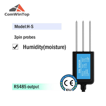 Soil Moisture, Temperature, Humidity, EC, pH & NPK Sensor - 4-20mA, 0-5V, RS485 Modbus for Accurate Soil Measurement