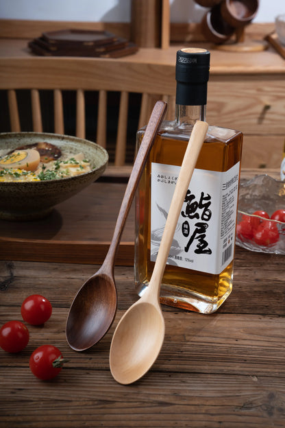5-Piece Wooden Spoon and Fork Set – Eco-Friendly Natural Ellipse Ladle for Cooking, Tableware Accessories