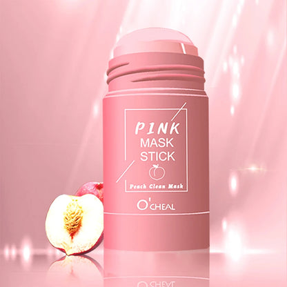 Green Tea & Honey Peach Facial Mask Stick – Pore Cleansing, Moisturizing & Charcoal Mud Mask