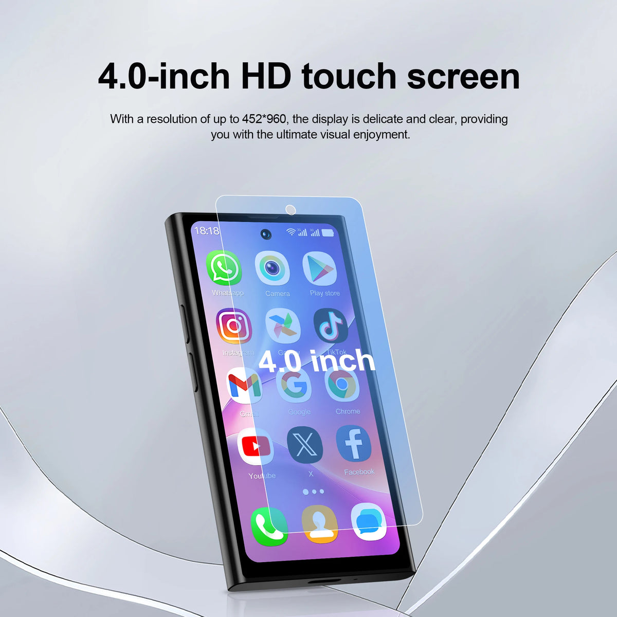 SERVO S27 Mini Android Smartphone - 4.0" Display, 2GB+16GB, 3G Dual SIM, WiFi, GPS & Face ID