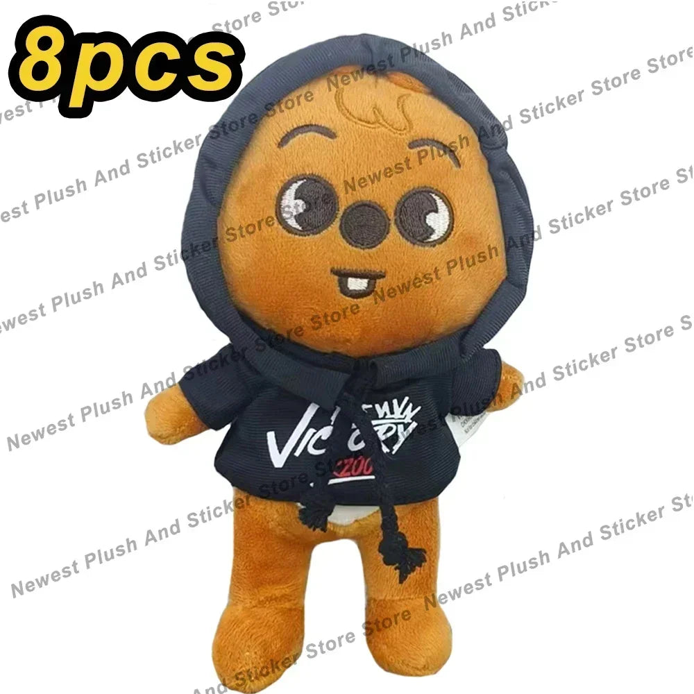 20cm Kawaii Skzoo Plush Toy Set – 8pcs Cartoon Stuffed Animals for Kids, Room Decor & Gifts