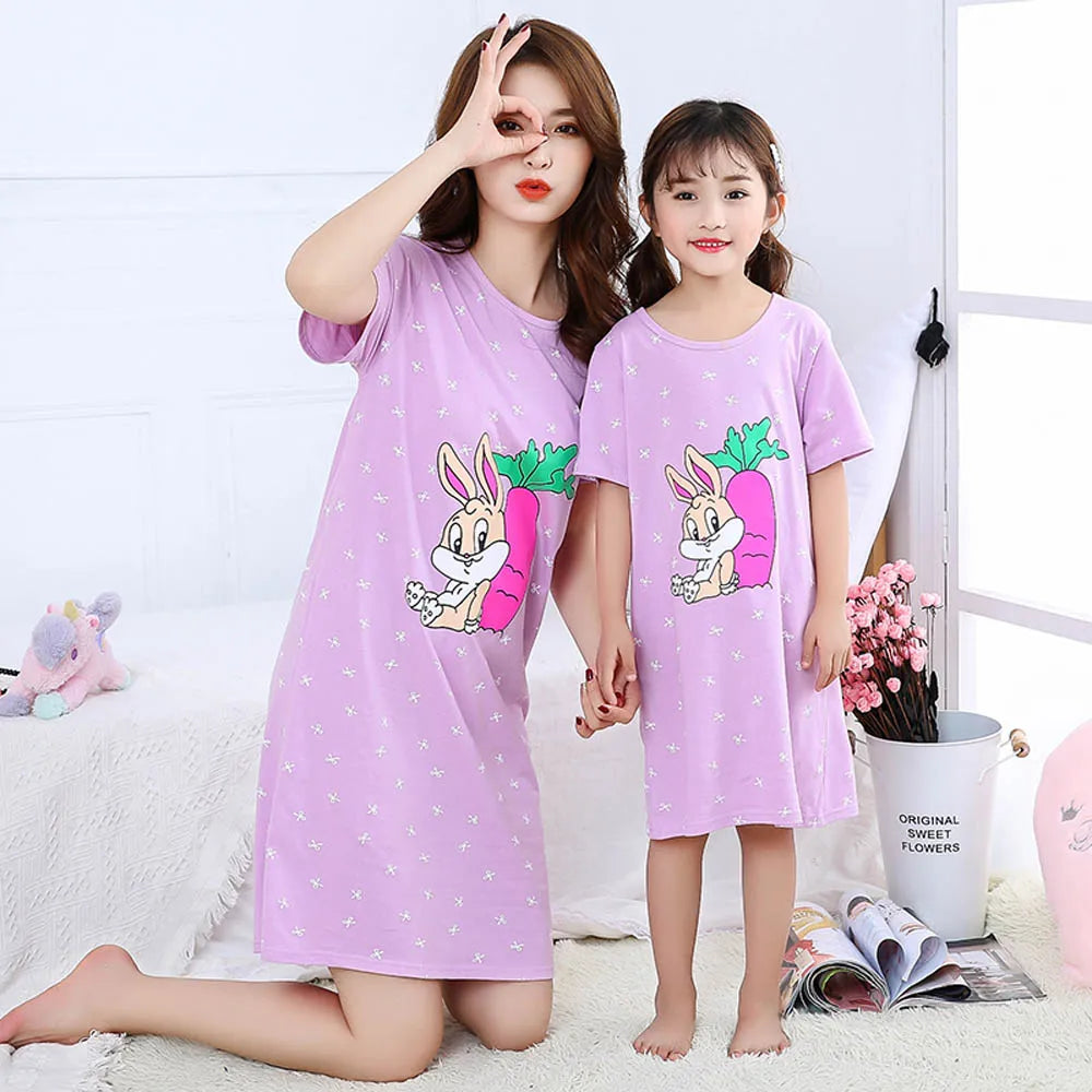 Mom & Daughter Summer Nightgowns - Matching Family Pajamas & Girls Sleepwear Dresses