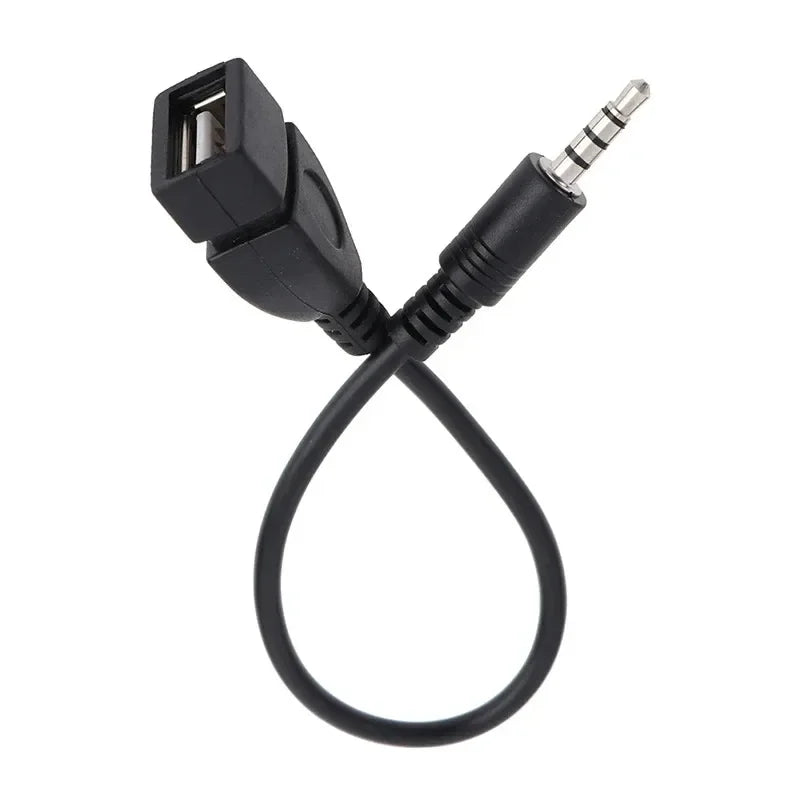 3.5mm AUX to USB Audio Cable - Car Music & Headphone Converter for Car Electronics