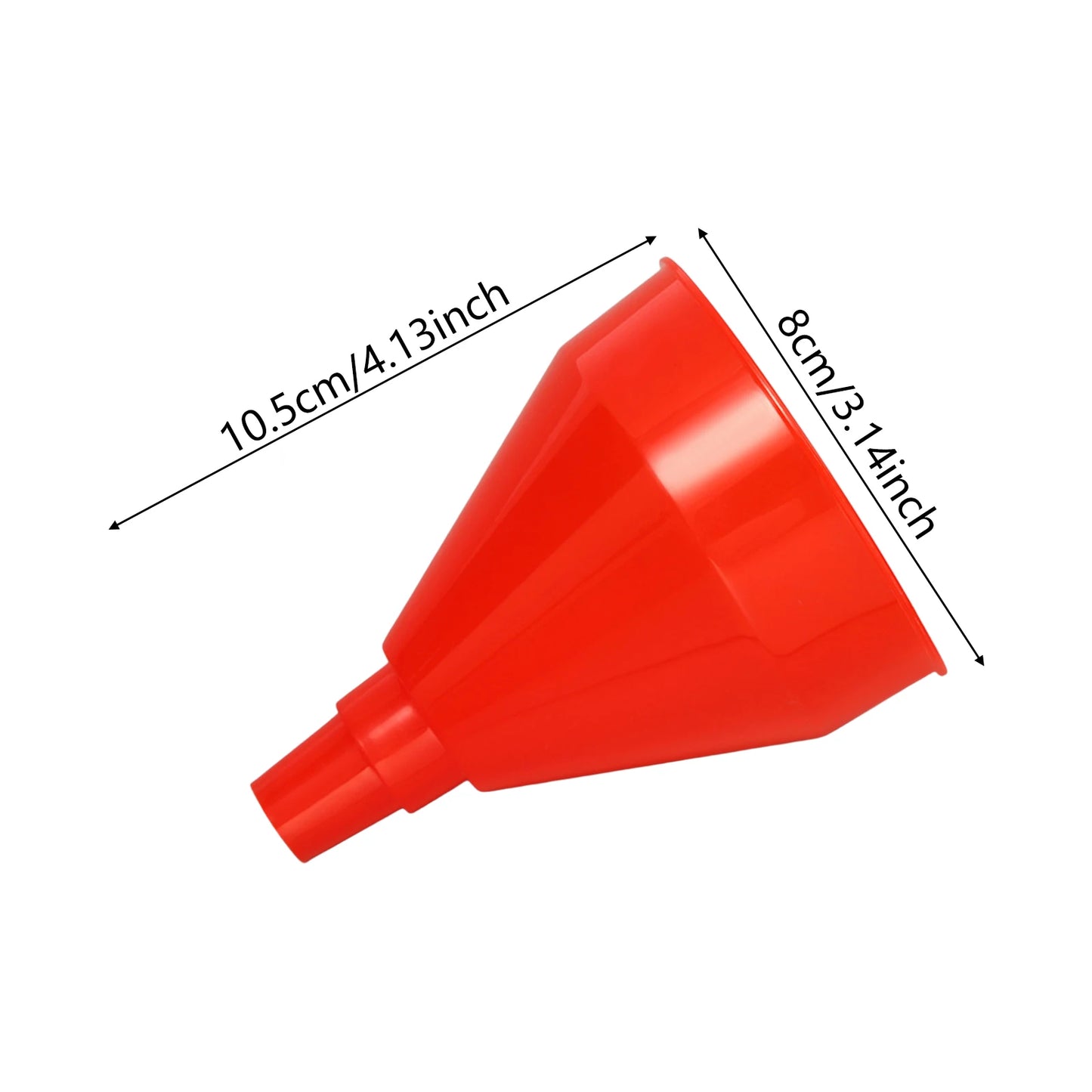 Automotive Plastic Funnel Set – Wide Mouth Flexible Multi-Use Funnels for Fuel, Oil, Water Coolant & Engine Maintenance, Right Angle Design Garage Tool