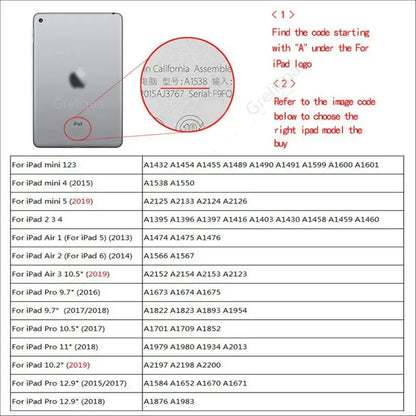 PU Leather iPad Case Cover – Smart Folio Tablet Stand for iPad 9.7, 10.2, Air 11, Pro 11 (2025 Compatible Protective Funda)