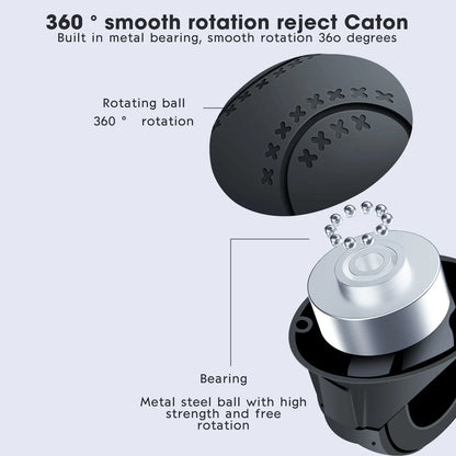 360 Degree Rotation Steering Wheel Booster Spinner Knob - Metal Bearing Power Handle with Ball-Shaped Design