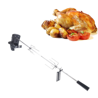 Electric BBQ Grill Spit Roaster – Outdoor Rotisserie Kit with 120cm Long Cable for Barbecue Grilling